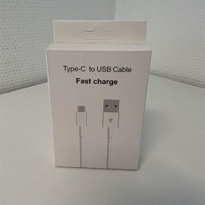 USBC til USB 2m. kabel Hvid