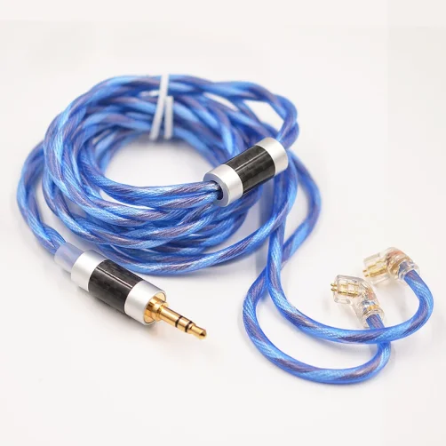 KZ 498 Gennemsigtig snoet bl kabel uden mikrofon - Type C