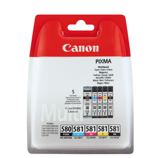 Canon PGI-580 PGBK/CLI-581 CMYBK Multipack Sort,