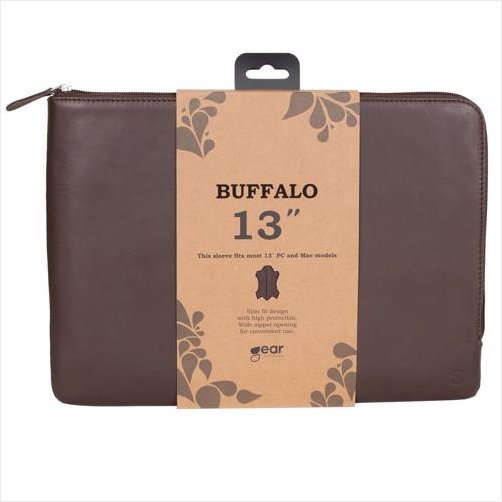 Buffalo Computer sleeve i brun lder til 13"
