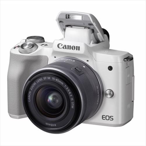 Canon EOS M50 Mark ll + EF-M 15-45MM IS STM Hvid