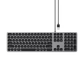Satechi Tastatur med USB Sort/Slv - Nordisk