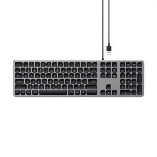 Satechi Tastatur med USB Sort/Slv - Nordisk