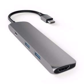 Satechi Slim USB-C Multiport Adapter m. 4K HDMI Space Grey