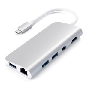 Satechi USB-C Multiport Adapter 4K, Ethernet & Mini Displayport Slv