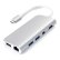 Satechi USB-C Multiport Adapter 4K, Ethernet &amp; Mini Displayport Sølv