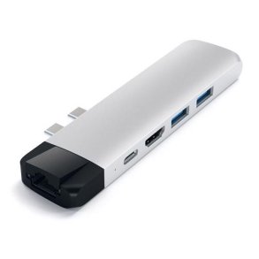 Satechi USB-C 3.1 Pro Hub adapter m. 4K HDMI & Ethernet Slv