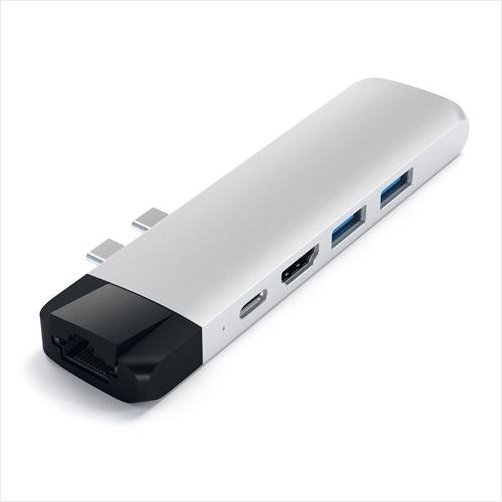 tildele Faial træ Satechi USB-C 3.1 Pro Hub adapter m. 4K HDMI & Ethernet Sølv - Docks &  Adaptere - Befro ApS